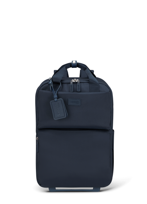 Lipault 4BIZ Laptop Backpack with Wheels Carbon Blue