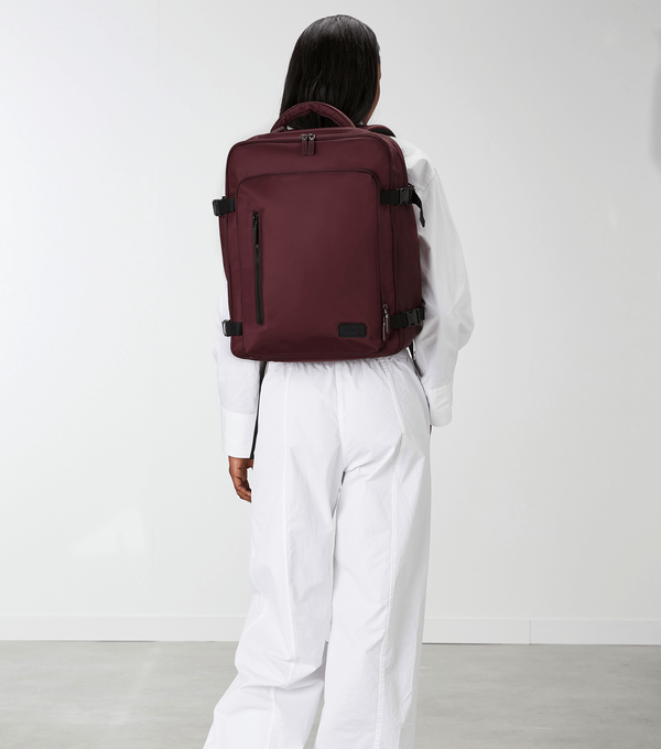 Lipault City Plume Travel Backpack  Bordeaux