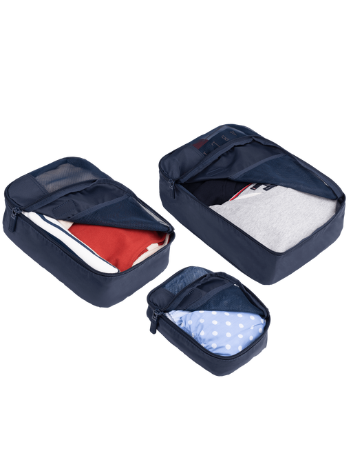 Lipault Lipault Travel Accessories Set Of 3 Packing Cubes  Navy